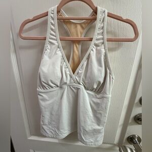 Athleta Cream Racerback Tank Top